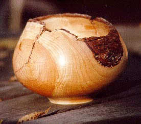 Woodturning in cypress